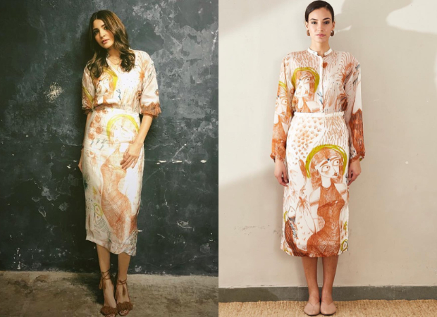 Anushka Sharma in Aarti Vijay Gupta x Bhuli Art for Zero promotions (1)