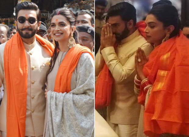Newlyweds Deepika Padukone and Ranveer Singh are all smiles as they seek the blessings of the lord at Siddivinayak Temple 