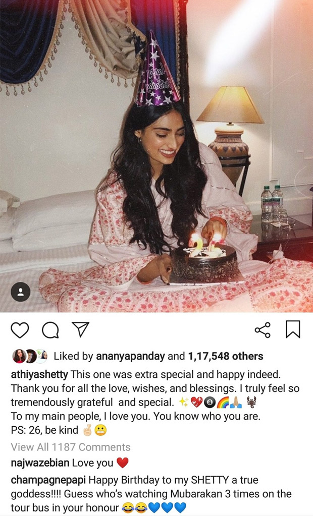 Rapper Drake calls Athiya Shetty a GODDESS on her birthday; reveals he has watched Mubarakan 3 times