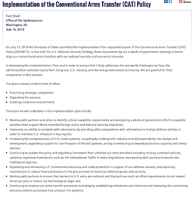 american international arms sales and the new conventional arms transfer policy