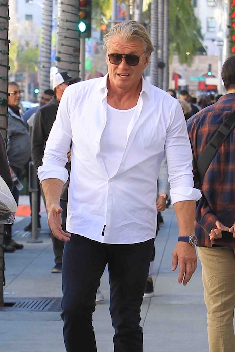 dolph lundgren is hard to miss – even in a supermarket