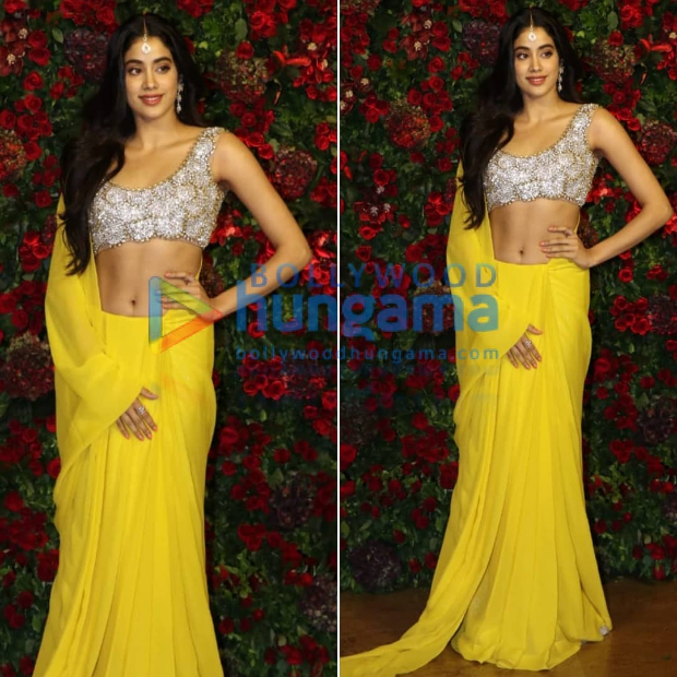 Janhvi Kapoor at Ranveer Singh - Deepika Padukone wedding reception