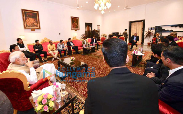 Karan Johar, Akshay Kumar, Ajay Devgn, Mahaveer Jain and others meet PM Narendra Modi to discuss issues concerning the industry