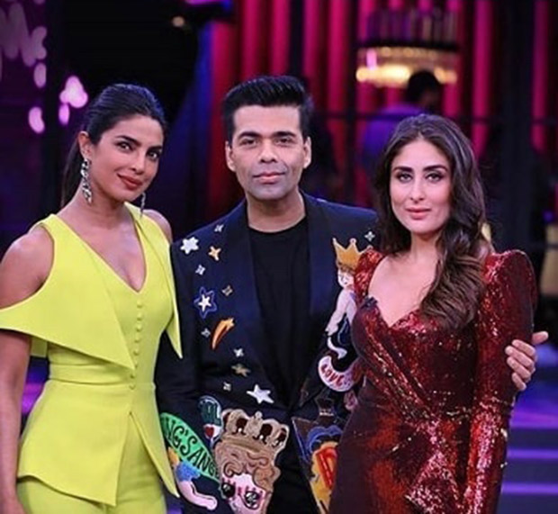 Karan Johar with Kareena and Priyanka for KWK 6 grand finale