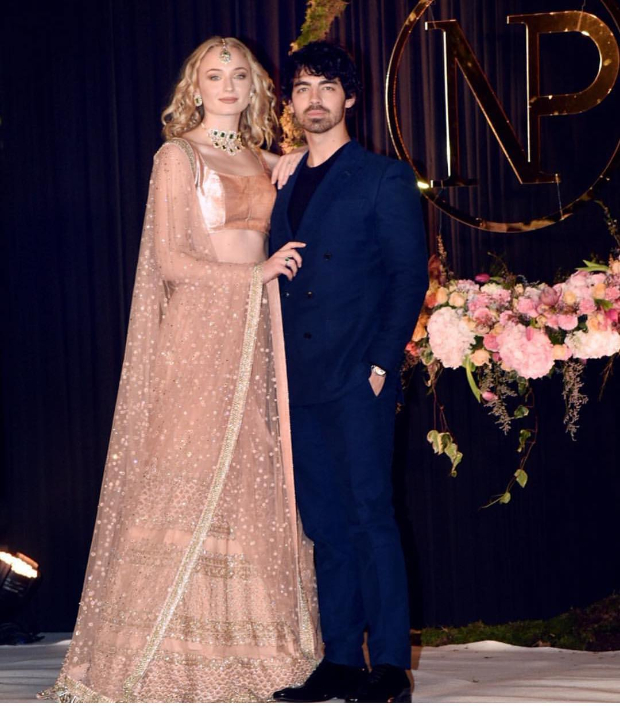 Sophie Turner in Sabyasachi for Priyanka Chopra - Nick Jonas wedding reception in Delhi