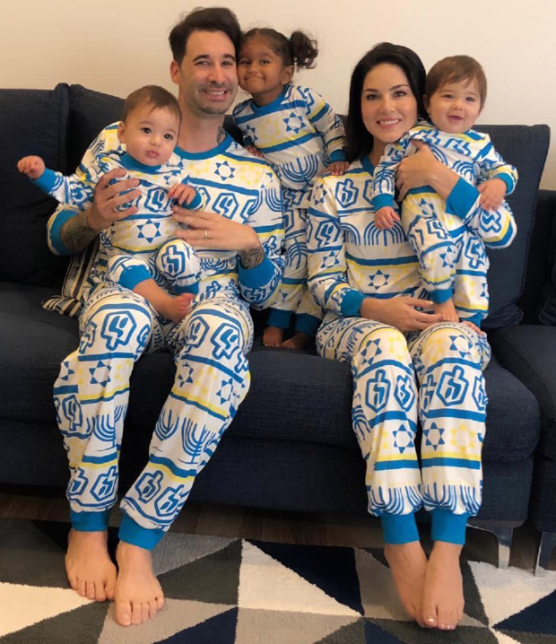 Sunny Leone - Daniel Weber and their three kids pose for the cutest FAMILY PICTURE!