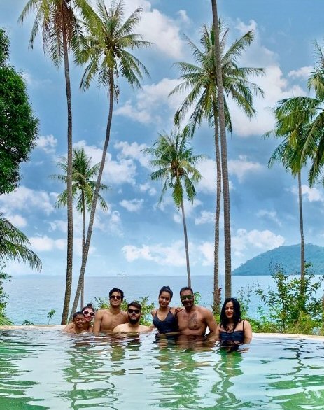 Vacay Mode On! Ajay Devgn, Kajol, kids Nysa and Yug kickstart their vacation by chilling in the pool