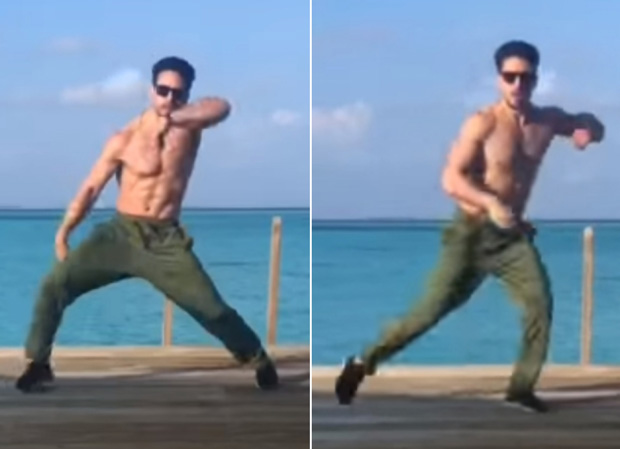 WATCH: Tiger Shroff flaunts his ab-tastic body while 'taking it easy' on Shahid Kapoor - Kiara Advani's 'Urvasi Urvasi'