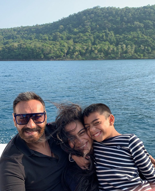 Ajay Devgn looks the happiest in this throwback holiday photo with his kids Nysa and Yug