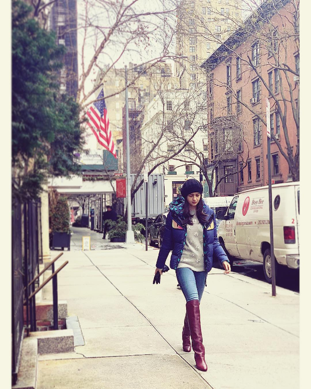 Alia Bhatt in Fendi puffer jacket in NYC (1)