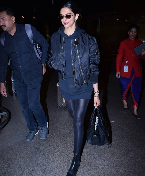 Deepika Padukone in Givenchy on her way back from Paris (3)