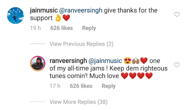 'Makeba' singer Jain loves Ranveer Singh's Alauddin Chill-ji mode