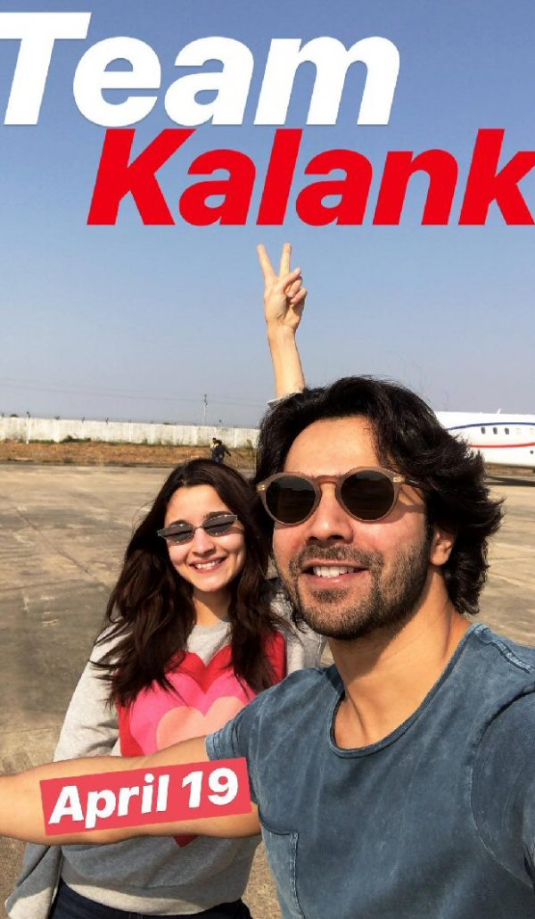 KALANK Varun Dhawan and Aditya Roy Kapur bond on the sets of the film and here’s the proof!-