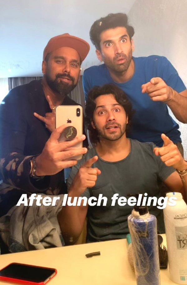 KALANK Varun Dhawan and Aditya Roy Kapur bond on the sets of the film and here’s the proof!-