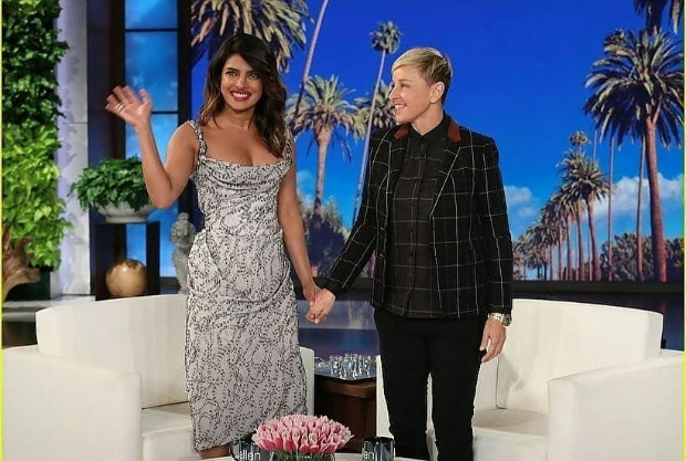 Priyanka Chopra in Vivienne Westwood for The Ellen Show (3)