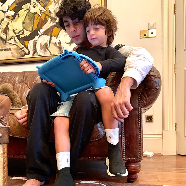 Shah Rukh Khan and Aryan Khan share cutesy moments with little one AbRam Khan