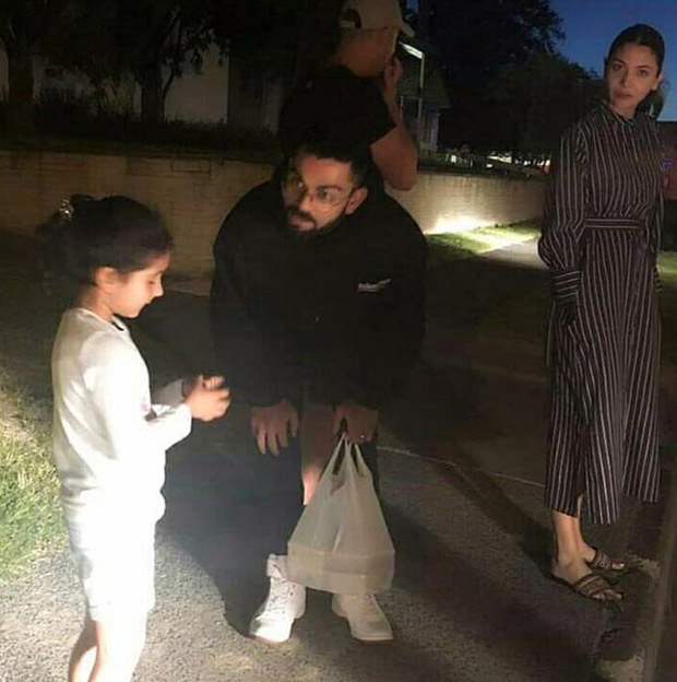 Virat Kohli meets with his cute little fan in New Zealand, wife Anushka Sharma looks on (see pic)