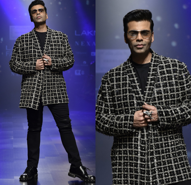 Karan Johar, Isabelle Kaif, Bhumi Pednekar for Shehlaa Khan at LFW 2019 Summer_Resort (2)