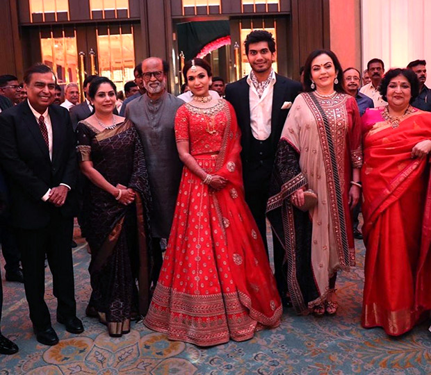 Kajol, Boney Kapoor and other celebrities attend the high profile wedding of Soundarya Rajinikanth and Vishagan Vanangamudi