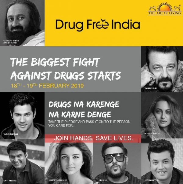 Varun Dhawan, Sanjay Dutt and other Bollywood stars come out in support of Sri Sri Ravi Shankar’s campaign Drug Free India