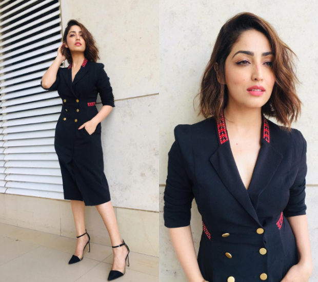 Yami Gautam in Genes trench dress for Uri interviews (4)