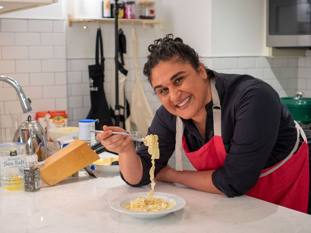 samin nosrat is so good at pasta, she can make it in the microwave