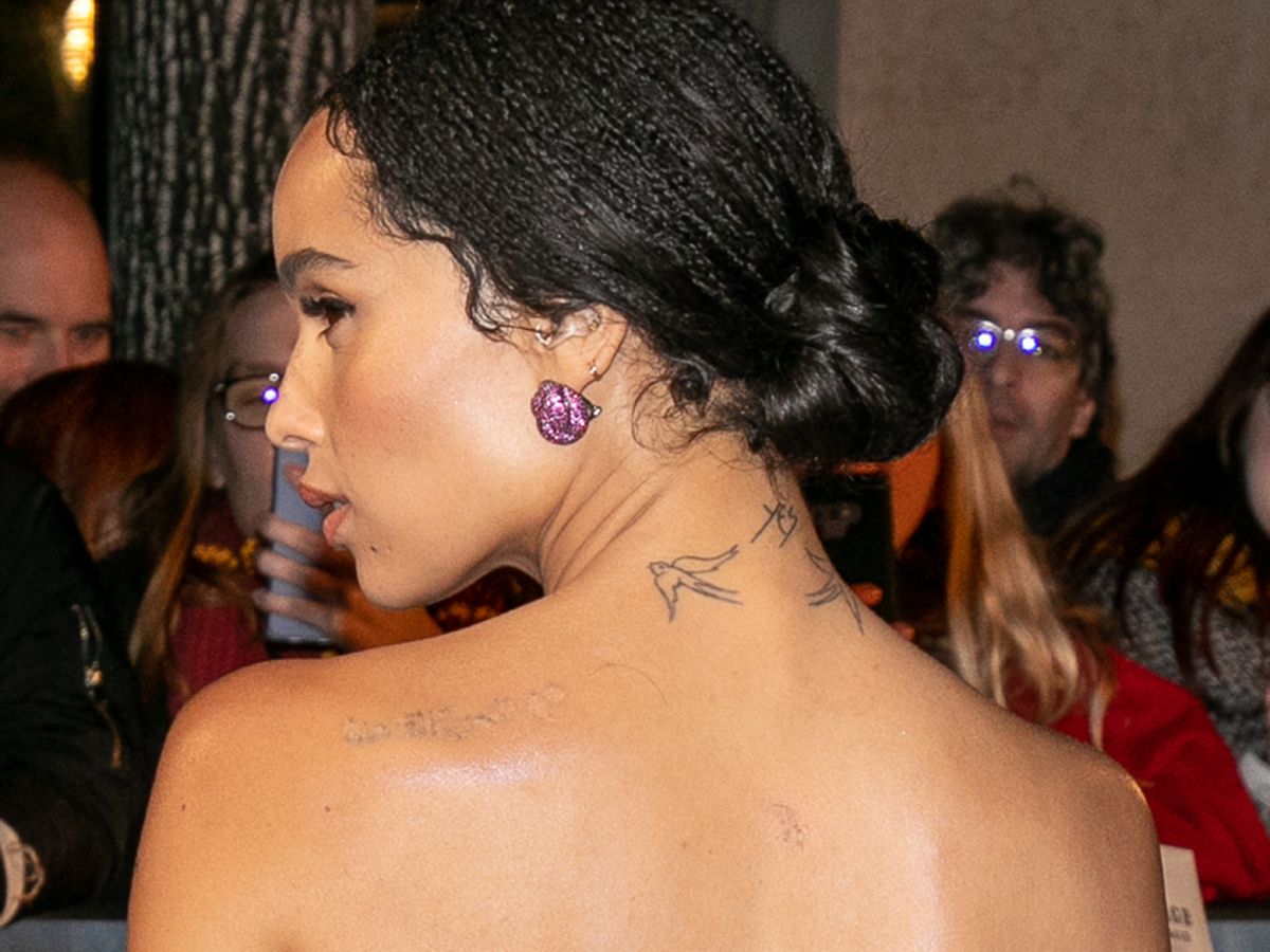 zoë kravitz adds two more tattoos to her massive collection