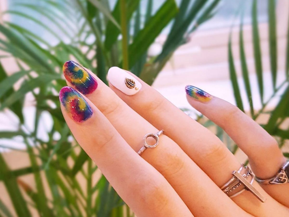 the tie-dye manicure is the grooviest nail-art trend of 2019