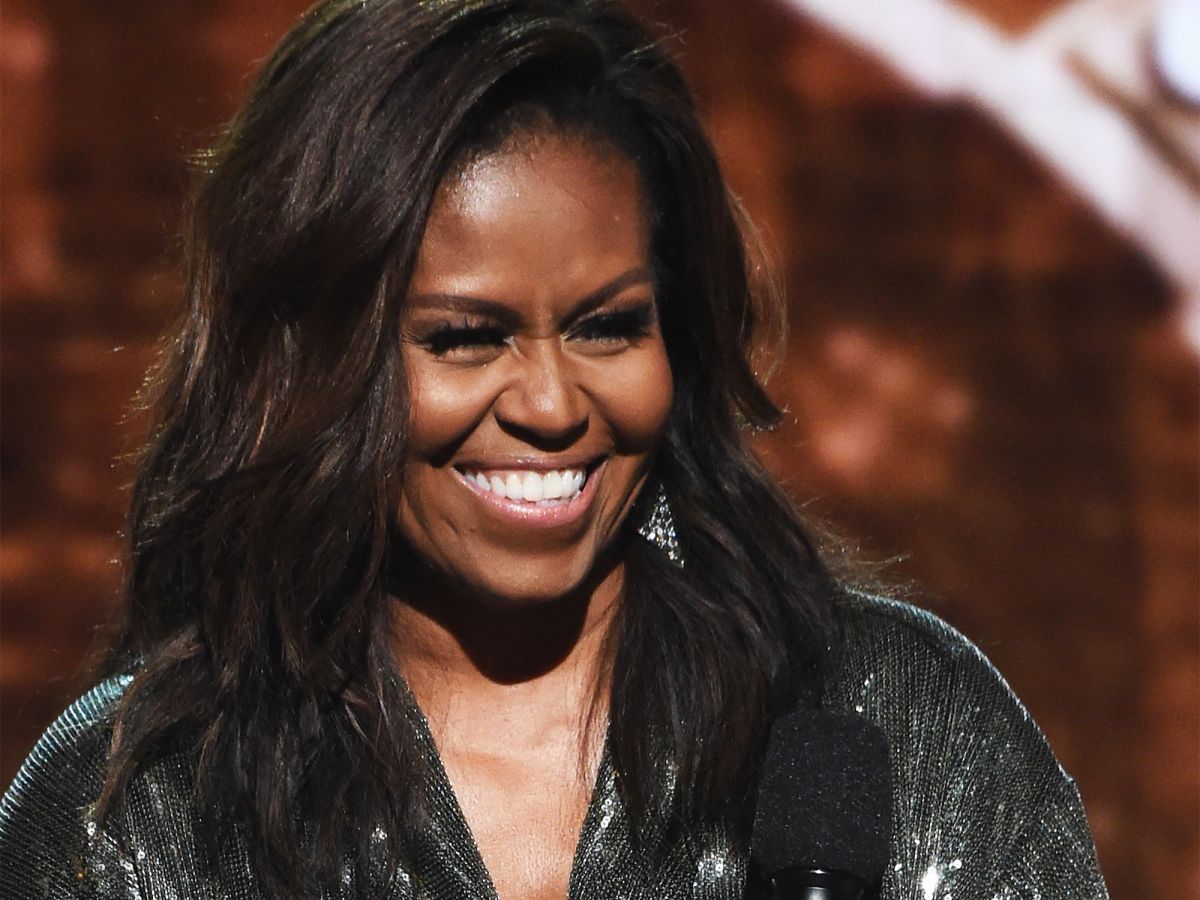 michelle obama glittered on the grammys stage in a jumpsuit