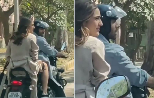 WATCH: Sara Ali Khan and Kartik Aaryan showcase their cute chemistry during this BIKE RIDE on the sets of Love Aaj Kal 2