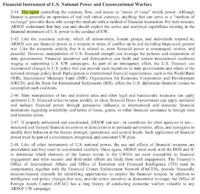 US Power Wielding Unconventional Warfare Financial Power,