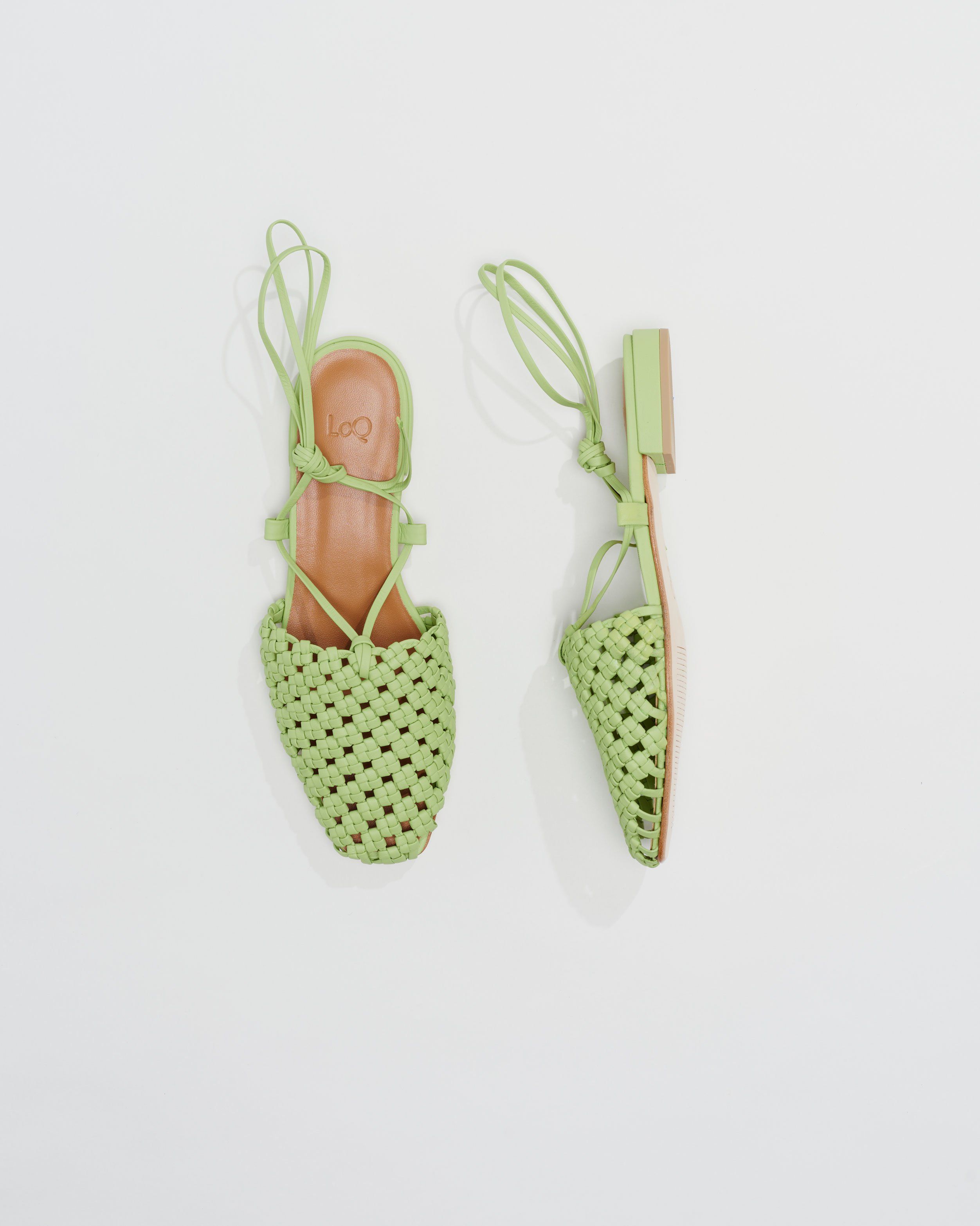 Flip Flops Lace Up Flats,