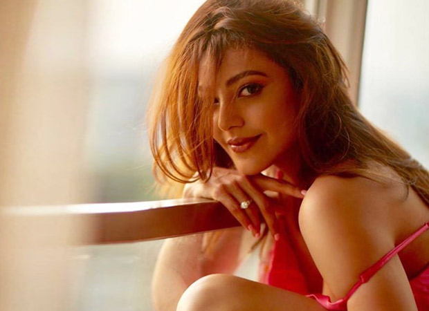 kajal aggarwal gives a sunny, cotton candy vibe in a bubble-gum pink negligee (see pic