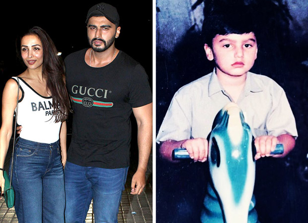 Arjun Kapoor shares a childhood photo of him riding a toy horse; Malaika Arora calls him 'grumpy'