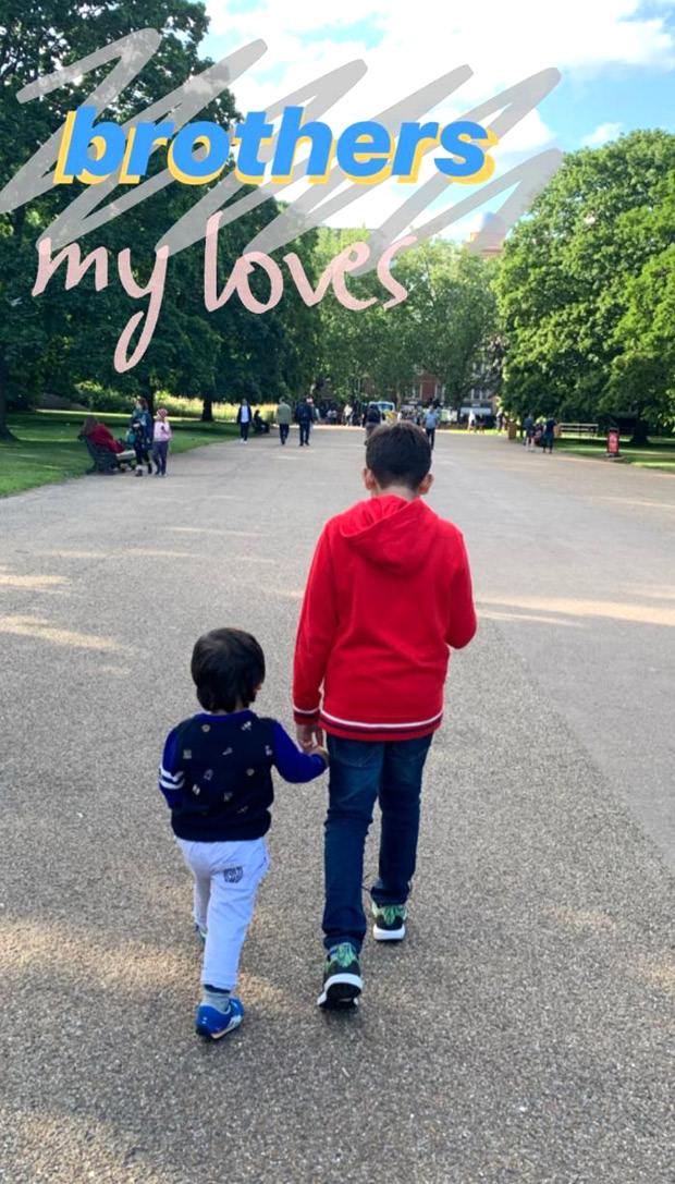 PHOTOS: Karisma Kapoor and her kids Samaira and Kiaan Raj join Kareena Kapoor Khan and Taimur All Khan in London