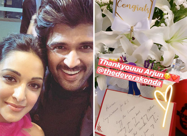 Vijay Deverakonda sends a lovely message to Kiara Advani over the success of Kabir Singh