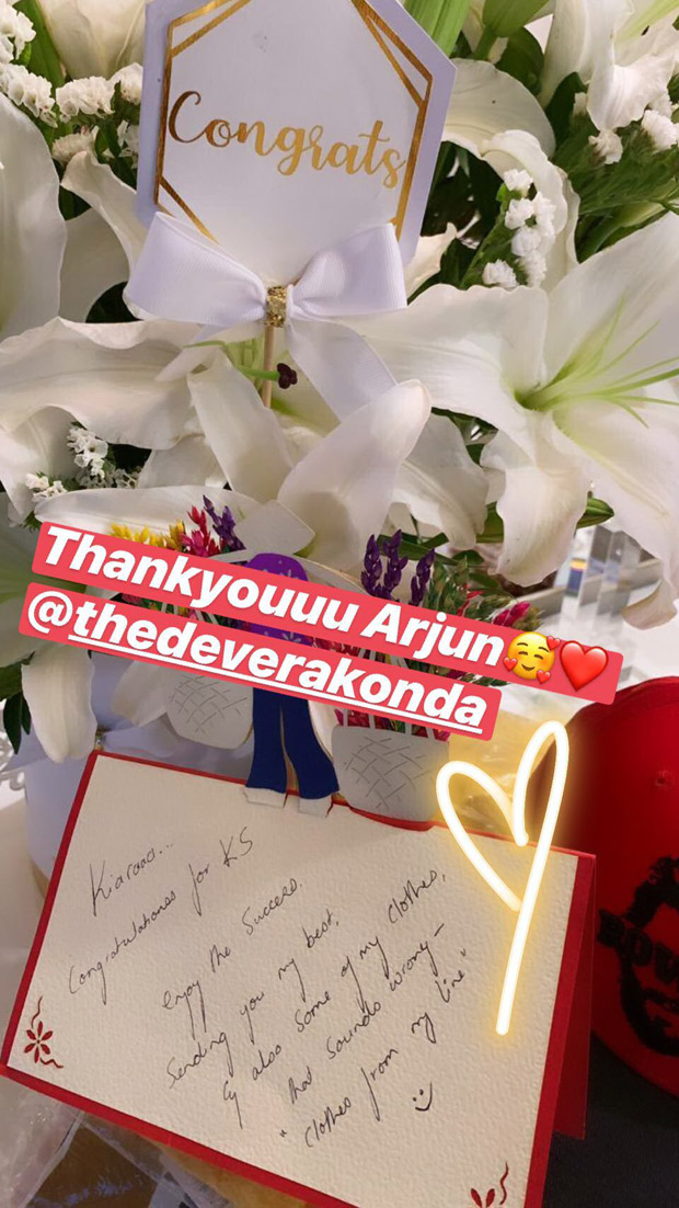 Vijay Deverakonda sends a lovely message to Kiara Advani over the success of Kabir Singh