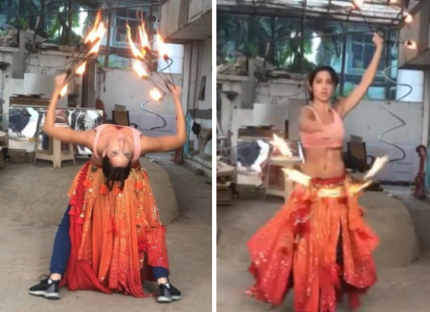 WATCH VIDEO: Nora Fatehi training with fire-hoops for ‘O Saki Saki’ is one video you shouldn’t miss! 