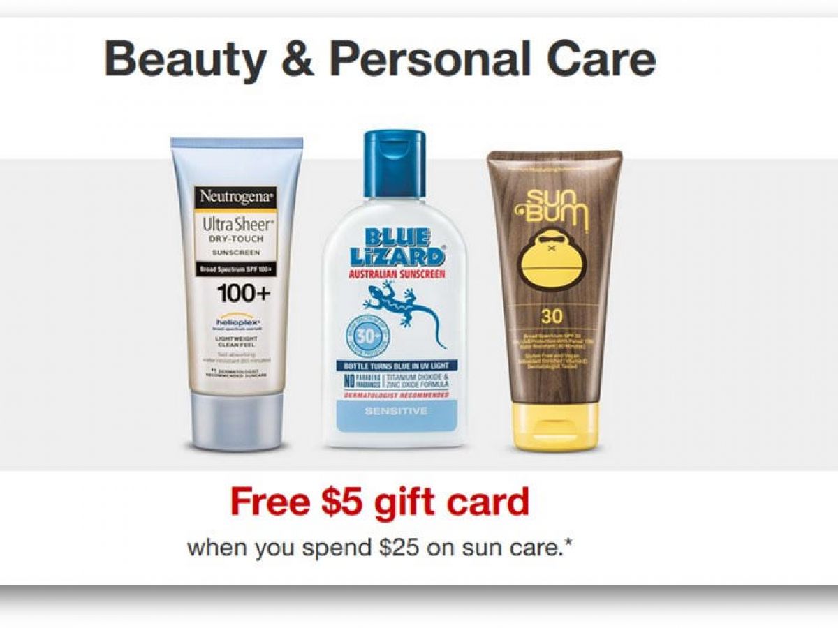 Target gift card Sunscreen,
