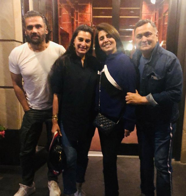 PHOTO ALERT: Suniel Shetty and Mana Shetty visit Rishi Kapoor and Neetu Kapoor in New York