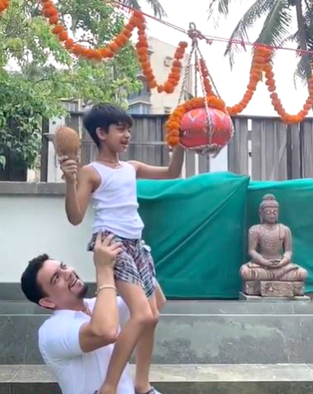 Shilpa Shetty celebrates Janmashtami; shares video of son breaking dahi handi