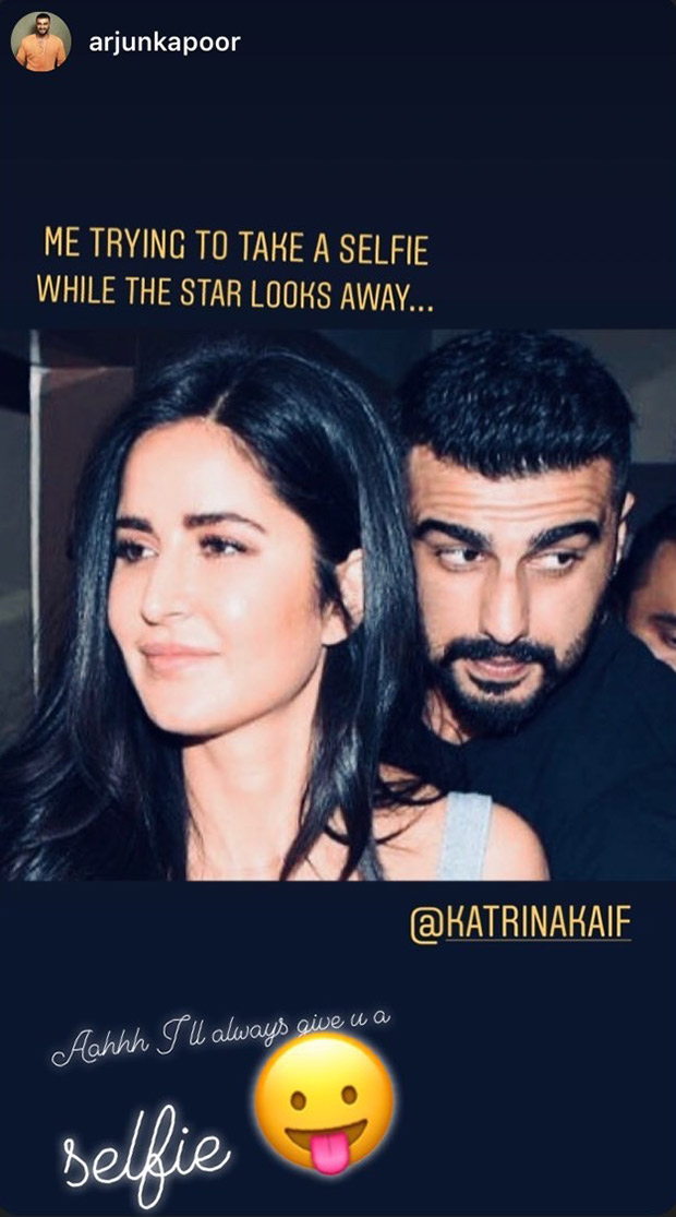 Arjun Kapoor shares a meme about himself with Katrina Kaif and it is hilarious!