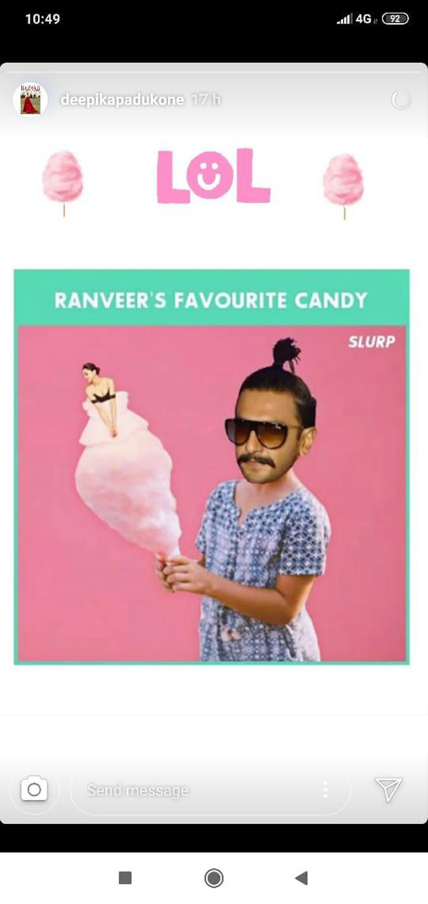 is deepika padukone ranveer singh’s favourite candy? it seems so!