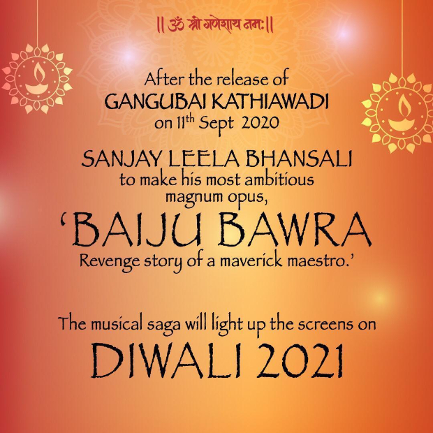 sanjay leela bhansali announces baiju bawra as his next after gangubai kathiawadi!