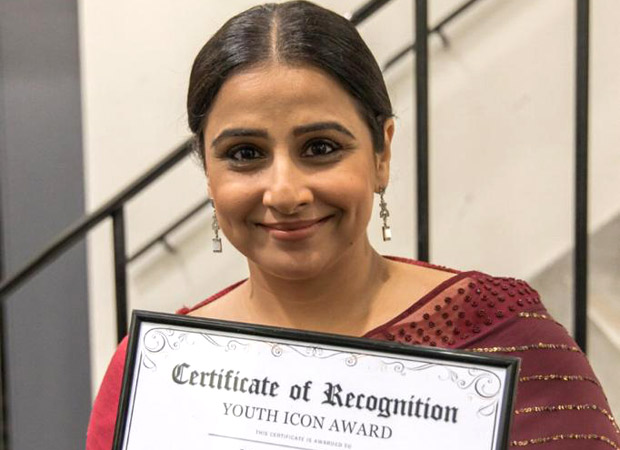 Vidya Balan bags Youth Icon award at Imperial College in London
