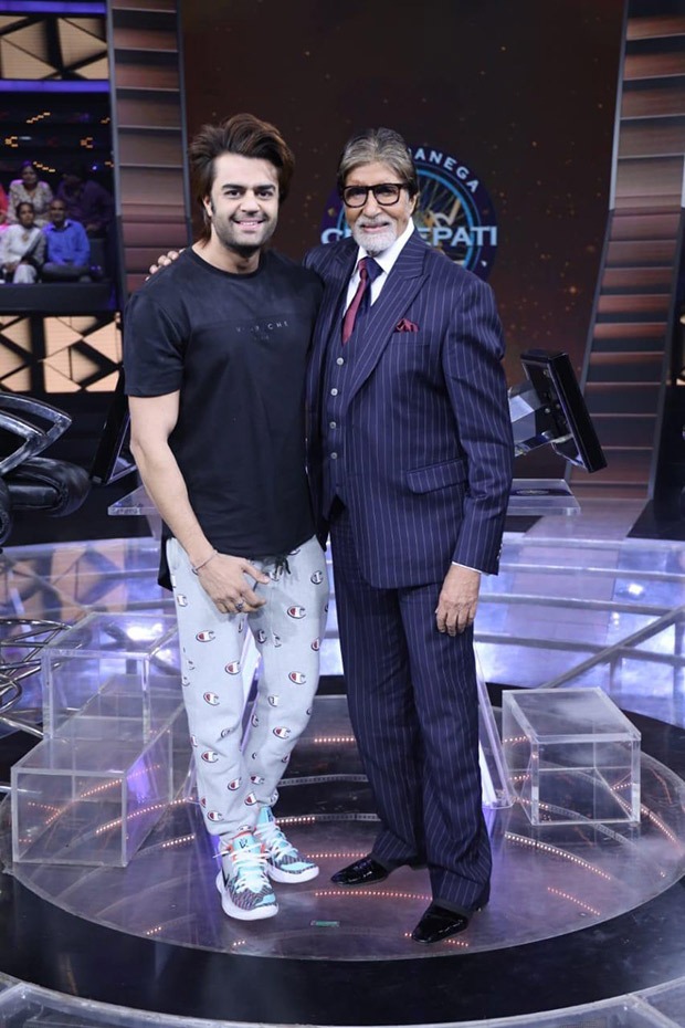 Maniesh Paul meets Amitabh Bachchan on the sets of Kaun Banega Crorepati ahead of Diwali 