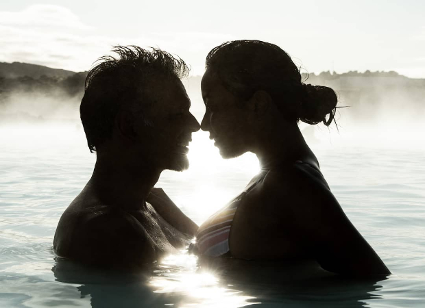 Milind Soman and Ankita Konwar look oh-so-in-love as they enjoy the blue lagoon in Iceland