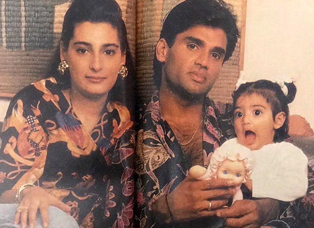 Post the song release, Athiya Shetty posts an adorable throwback picture with parents Suniel Shetty and Mana Shetty!