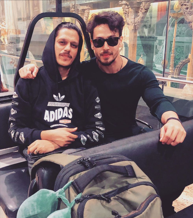 Baaghi 3: Tiger Shroff and Vijay Varma strike a pose as they head to Serbia