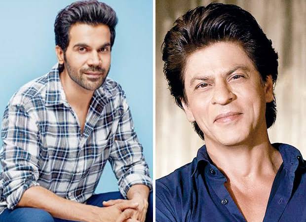 rajkummar rao has a fan-boy moment with shah rukh khan as the latter mouths a dialogue from stree